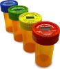 Picture of TimerCap Automatically Displays Time Since Last Opened - Built-in Stopwatch Smart Pill Bottle Cap Medication Reminder Case ( Qty 4 - 1.8 oz Amber Bottles) CRC