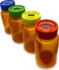 Picture of TimerCap Automatically Displays Time Since Last Opened - Built-in Stopwatch Smart Pill Bottle Cap Medication Reminder Case (Qty 4-4.0 oz Amber Bottles) CRC