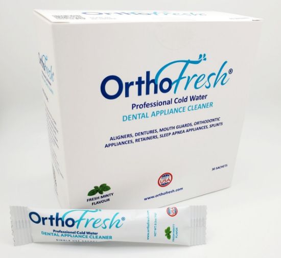 Picture of OrthoFresh Oral Appliance Cleaner, Box of 30 Sachets