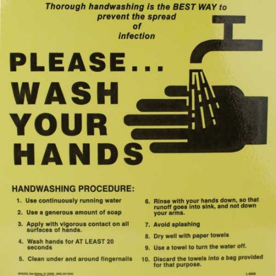 Picture of How To Wash Your Hands Sign